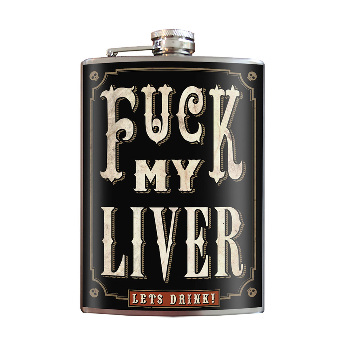 Brand new fuck my liver hip flask
