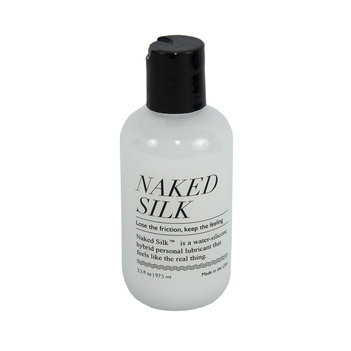 Naked Silk is a water-silicone hybrid personal lubricant that feels like th...